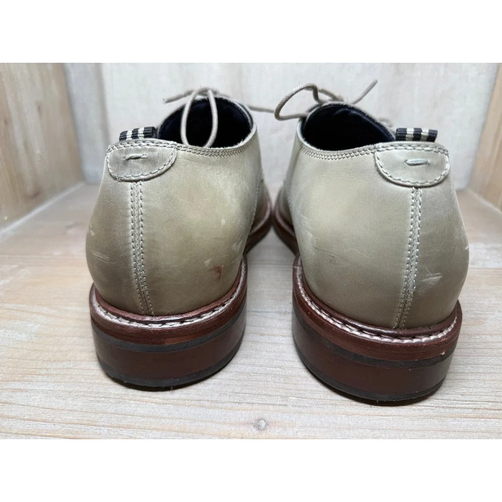 Cole Haan Morris Plain Toe‎ Oxford Mens Beige Leather Dress Shoes Size 12 M